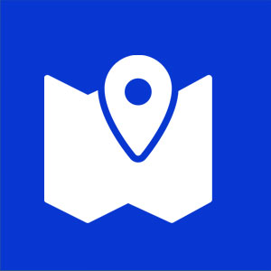 Interactive Maps Tile with an Icon of a Map and Map Marker
